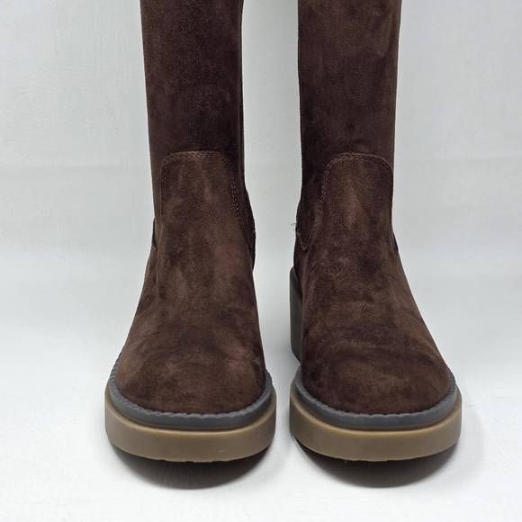 White Mountain Brown Marcella Boots Women’s Size 6.5 Riding Round Toe Mid Calf - Picture 7 of 9